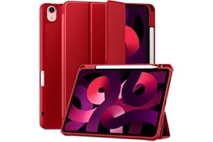 Maledan Etui na iPada Air 5./4. generacji (2022/2020) 10,9 cala z uchwytem na ołówek, lekki, potrójnie składany stojak iPad air 5 4 pokrowiec [wsparcie ołówka 2. ładowania] automatyczne