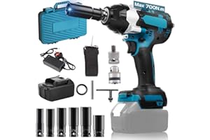 ZEID Cordless Impact Wrench, Multifunctional Professional Lithium Impact Driver 2500RPM Maximum Speed 700NM High Torque, with One 2.6Ah Battery and Quick Charger