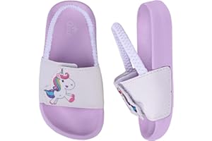 Youecci Badelatschen Mädchen Badeschlappen Sommer Jungen Hausschuhe Flache Kinder Badeschuhe Rutschfest Leicht Dusch Strand Kinder Sandalen 20-31