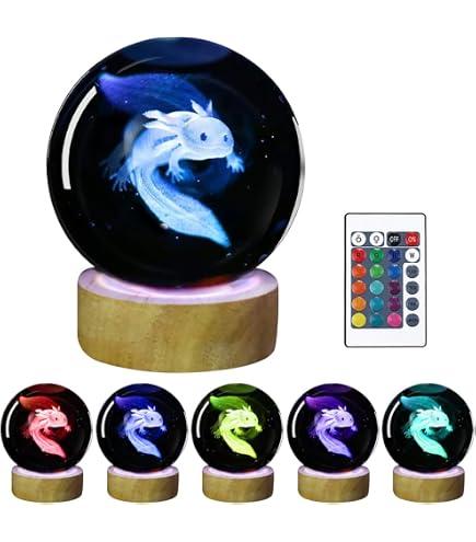 Luce Notturna 3D a Forma Di Alce Con Sfera Di Cristallo per Bambini