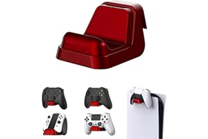 playvital Porta Joystick Cuffie per ps5 Console, Supporto Controller da Parete per Xbox Series S X, Stand da Muro per Nintendo Switch Pro Joypad, 1 Pezzo, Rosso Scarlatto