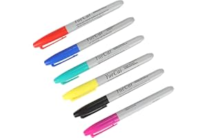 UXSIYA 6 Pennarelli per la Pelle, Pennarello Posizionatore Skin per il Corpo Tatuaggio Body Painting Tattoo Pen Enne per Tatuaggi