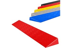 FQWYNMZ Rampe de Seuil, Rampe pour Fauteuil Roulant, Rampe de Bordure de Porte de Robot de Balayage D'intérieur Portable, Canal de Montée de 1 à 10 Cm pour Balayage de Robot en Fauteuil Roulant (Color : Red