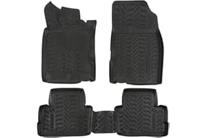 J&J AUTOMOTIVE | Tapis De Sol en Caoutchouc 3D Exclusive Compatible avec Qashqai 2 2014-2021, Bord Haut, Inodore, Noir, Antidérapant, Toutes Saisons