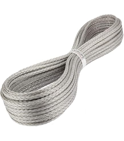 Corde Tressée Dyneema SK78 - Diamètre 4 Mm, 50 M, Noir | Ultra-résistante, Légère, Flottante | Pour Alpinisme, Marine, Travaux