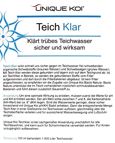 Unique Koi Teichklar 5000 ml für 50000 L Teichwasser flüssiges Filtermedium - 2