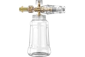 DANCINGBOAR Hochdruckreiniger Schaumkanone für Kärcher, 1L Verstellbare Schaumlanze Schaumdüse für Karcher K2 K3 K4 K5 K6 K7 Schaumpistole, Weithals Seifenspender Flasche mit Verbessertem Anschluss