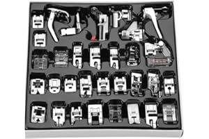LSDZHK Nähfuß-Set, 32-teilig - Nähmaschinen-Zubehör für Brother, Babylock, Singer, Janome, Elna, Toyota, New Home, Simplicity, Necchi, Kenmore und White Low Shank Nähmaschinen