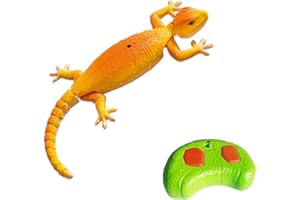 BOSTEU Remote Controlled Climbing Gecko, Wall Crawler Chameleon, Rechargeable Robot Lizard with LED for Kids