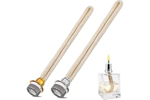 Wekuw 2 Pcs Mechas Lámpara Aceite, Mechas de Repuesto para Lámparas de Aceite Catalíticas, Mecha de Repuesto para Lámparas Aromáticas,para Quemador Difusor Aromaterapia Decoración(14.6/18 mm)