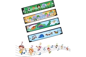 TSLRSA Mundharmonika für Kinder - Chromatische Mundharmonika,16 Loch Mundharmonika C-Dur,Mundharmonika Diatonisch,Harmonika,Speedy Armonica,Sehr Geeignet für Anfänger, Kinder, Studenten（4 Stück）