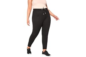 Style It Up Womens Plus Sized Oversized Joggers Ladies Black Casual Plain Sweatpants Gym Yoga Lounge Baggy Trousers Cuffed Bottoms