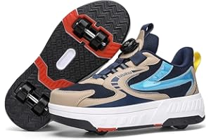 WOWEI Buty z rolkami dla chłopców i dziewczynek, buty sportowe, wrotki dla dzieci i dorosłych, wielofunkcyjne wrotki, trampki z rolkami, buty outdoorowe