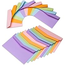 25 Buste Colorate Gustav Neuser - DIN Lungo 110x220 Mm, Miscela Colorata, Con E Senza Fodera, Incollaggio A Umido - Foto 4