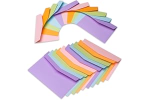 NOA HOME DECO 40 Briefumschläge Bunt Mix 16 x 11cm - 130 g/m² Kuvert Ohne Fenster - Briefumschläge, Kuvert, Briefkuvert, Briefhülle für Grußkarten, Einladung, Geburtstagskarten - Umschläge Paket farbig zum basteln