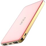OKZU 6000mAh Power Bank slimline, Lightweight Portable Charger, Compact External Battery Pack with USB Type-C Input & Output 