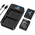 Homesuit NP-W126 NP-W126S Battery 1400mAh and LED Dual USB Charger with Fuji XT30II XT30 XT20 XT10 X100V X100VI X100F X-T3 X-T2 X-T1 XA1 XA2 XA3 X-E3 X-E2 X-E1 X-H1 X-M1 Xpro3 X-Pro2 X-Pro1 (2-Pack)