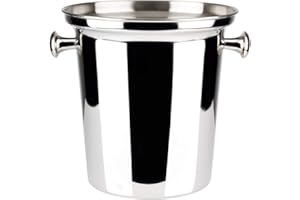 BUDDY´S BAR Buddy's Bar - Secchiello per Il Ghiaccio per Vino/Champagne, Secchiello refrigeratore per Bottiglie di Alta qualità, all'Esterno Molto Lucido con Maniglie a pomello Massiccio, 4L