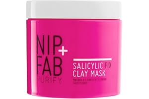 NIP & FAB Nip+Fab Salicylic Acid Fix, Maschera di argilla con acido salicilico, Maschera purificante per il viso, Minimizzazione dei pori, Controllo del sebo, Illuminazione, Trattamento anti-acne, 170 ml