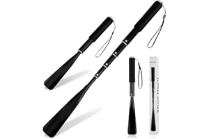 POOTACK Shoe Horn Long Handled, Retractable Extra Long Shoe Horn 37-94 cm, Portable Metal extendable Shoehorn For Men, Women, Seniors and Kids