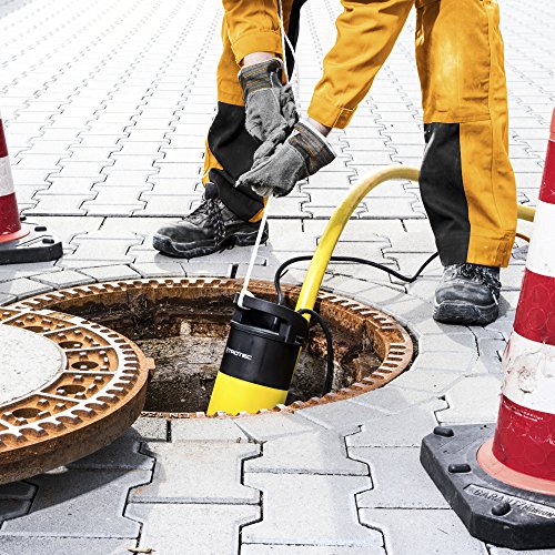 TROTEC TWP 7025 E Schmutzwasser Klarwasser Tauchpumpe, 750 Watt Leistung, bis zu 13.000 Liter Wasser (max. 9 m Tiefe) , Fremdkörper bis 25 mm, Automatisches Ein- und Ausschalten dank des stufenlos einstellbaren Schwimmschalters - 9