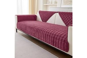 GKXLH Weiche Flanell Sofa überzug Waschbar - Neue Sitzkissenbezüge, rutschfeste Sofabezug 1 2 3 Sitzer Couch überzug für Sektionssofa, Sofaüberwürfe L Form Möbelschutz (Pfirsich, 70x180cm)