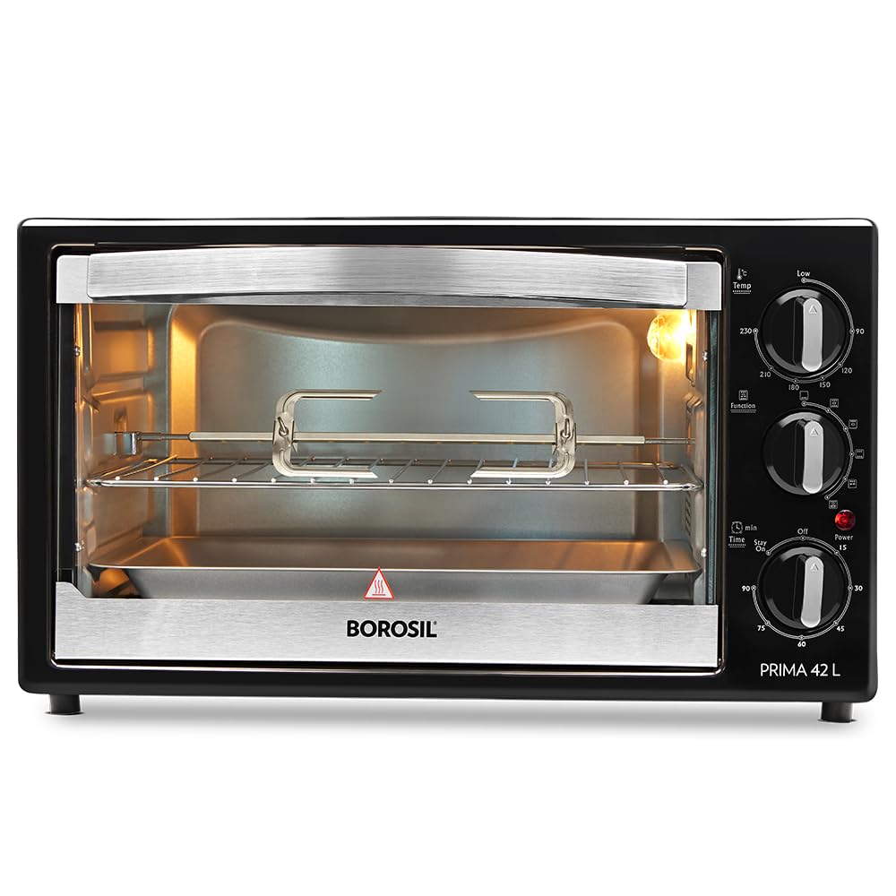Borosil Prima 42L Oven Toaster Grill Review: Motorised Rotisserie, Convection Heating & 6 Modes