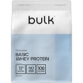 Bulk Basic Whey Protein Powder | Chocolate | 1.25kg | 41 Servings | Up to 18g Protein | Low Sugar | Fast Absorption Formula |