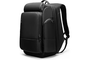 GYakeog Zaino da Viaggio Impermeabile Zaino Porta PC 17.3 Pollici Zaino Uomo con Caricatore USB Zaino Antifurto Uomo per Uffico università Scuola Viaggio Business-Nero