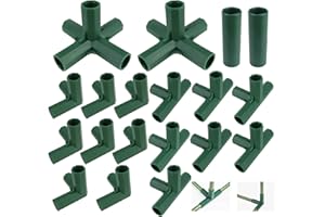 GZkushi 20 Piezas de Unión para Invernadero, Conectores de Esquina para Jardín, Estantes de Marco (3, 4, 5 Vías, 16 mm)