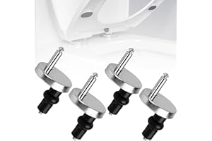 YISIFEINUO 4 Pack Quick Release Toilet Seat Fittings - Soft Close Hinges Replacement Kit for WC Blind Holes
