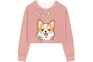 Showudesigns Sudadera de manga larga con capucha para niñas de 5 a 14 años