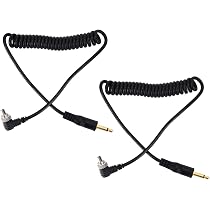Cavo A Spirale Per Flash Da PC Maschio A PC Maschio – 30-100cm, Angolo Retto, Per Sincronizzazione - 4