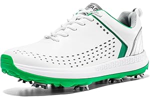Ybberik wasserdichte und atmungsaktive Golfschuhe für Herren, Golfschuhe mit Spikes