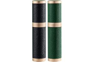 Travelofo Perfume Atomiser Spray Bottle, Mini Travel Perfume Bottles, 5ml Perfume Atomisers Refillable Bottle, Small Perfume Dispenser Holder for Man and Woman (Black & Green)