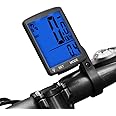 Lurowo Bicycle Speedometer LCD Display Wireless Bike Computer Odometer Waterproof Bike Pedometer Cycling Speed Meter Automatic Memory Measurable Temperature Stopwatch 3.15X2.1X0.73''