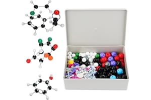 Surplex Zestaw Cząsteczek Chemia Model 307 szt., nieorganiczna biochemia chemia narzędzie pomocnicze model molekularny zestaw dla nauczyciela ucznia narzędzie do nauki podnoszenie wyobraźni kosmicznej