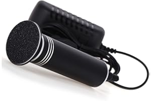 ‎I.B.N Elektrische Hornhautentferner Einstellbare Geschwindigkeit Professionelles Pediküre Fußfeile mit Austauschbaren Fußfeilen für Tote Harte Rissige Haut, mit 60 Stück Ersatz Schleifkissen (Schwarz)