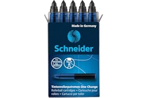 Schneider One Change 185401 Wkłady do Długopisu, Czarny, 5 Sztuk