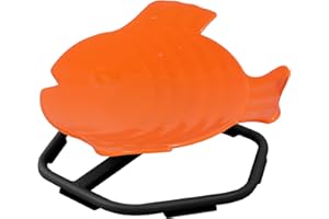 MagicMeadow Spinning Fish Toy | Autism Sensory Equipment | 360° Swivel Seat | Toddler Sit & Spin Wobble Chair | Motion Sickness Relief | ADHD Balance Toy for Indoors & Outdoors | Orange