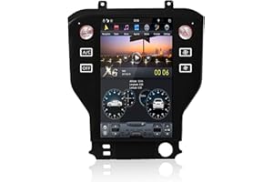 MOOKAKA Android 9.0 Auto Radio 1 DIN Navegación GPS para Ford Mustang 2015-2020 Estéreo para automóvil Reproductor Multimedia Bluetooth Pantalla IPS con Carplay,WiFi,DSP, HDMI,RDS (4+128G)