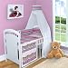 5 PCS 120x60 140x70 cm BABY BEDDING SET QUILT DUVET COVER PILLOW CASE BUMPER FOR COT STRAIGHT (To fit cot 120x60 cm, Magenta Stripes)