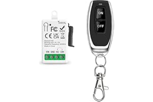 Tedeligo 433 Mhz Universal DC 12V 1Canale Interruttore Di Controllo Remoto Wireless Modulo Ricevitore Rele RF Con 1 Trasmettitori, Controller Passivo Con Contatto Pulito, Per Sistema Porte Da Garage