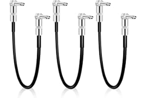 Ubrvhrt Cavo Patch per Pedali Chitarra, Confezione da 3, Cavi Patch per Pedaliera per Pedale Effetti Amplificatore Tastiera di Pianoforte Mixer Microfono, Lunghezza 18 cm