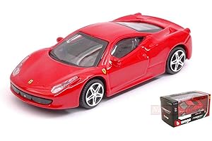 MODELLINO IN SCALA COMPATIBILE CON FERRARI 458 ITALIA RED 1:43 BURAGO BU31103R