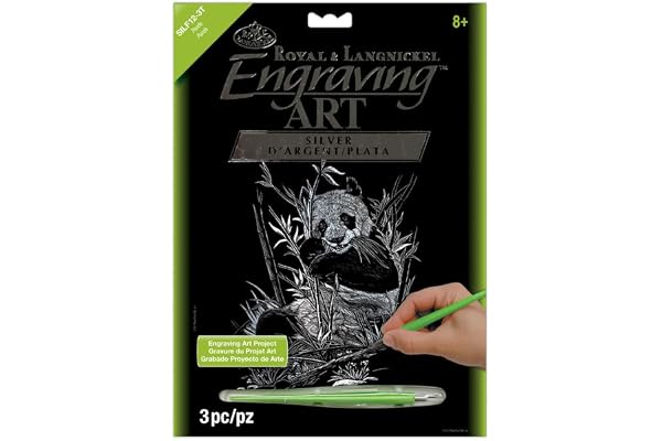 Royal & Langnickel SILF12 Gravure d'art arc argent Taille A4 Panda
