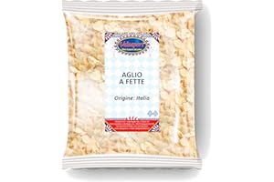 HOME LINE Aglio a Fette Crudo 100% Naturale - Busta da 250g | Aglio Essiccato a Fiocchi per Salse, Zuppe e Piatti Gourmet Perfetti