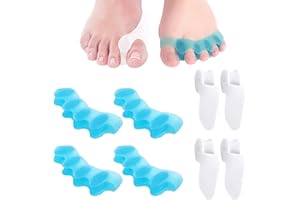 ASFACUPUTURE Séparateur Orteils Silicone,Hallux Valgus Correcteur,2 Paires Separateur Orteil Hallux Valgus,2 Paires Correcteur d'oignon,Aider à Soulager les Douleurs des Pieds