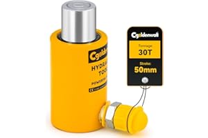 ‎CGOLDENWALL CGOLDENWALL Hydraulikzylinder 30T, Hub 50mm, Selbsthöhe 108mm, Nutzfläche 50,24 cm², für Gebäude und Brücken (RSC-30T)