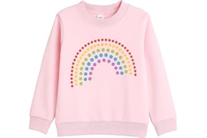 Junellz Rainbow Girls Jumpers 2-8 Years - Pink Sweatshirts & Tops for Toddlers